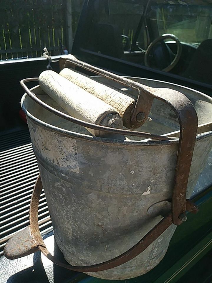 Used     Steel Bucket with Mop Squeezer