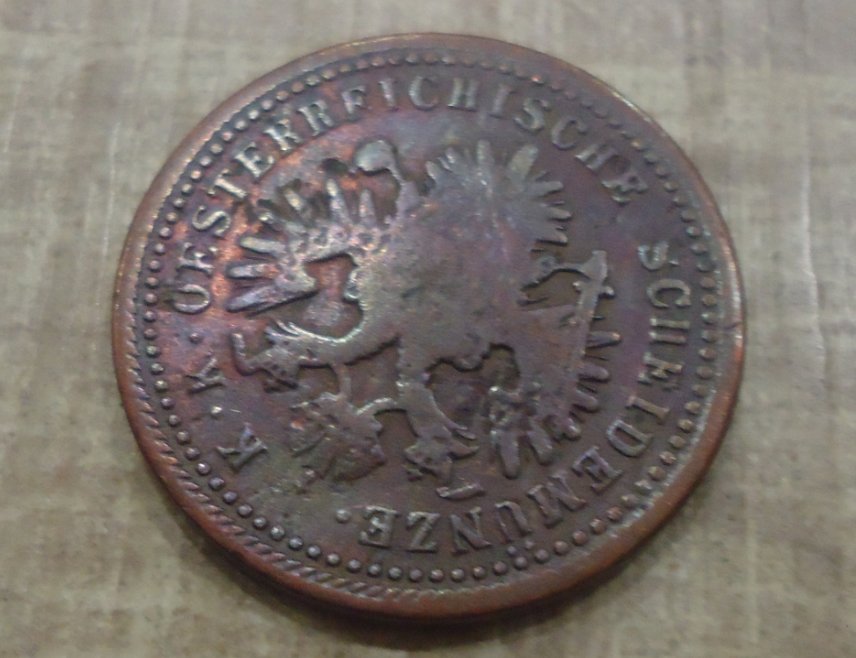 Used  1851 Austria  1 Kreuzer Coin