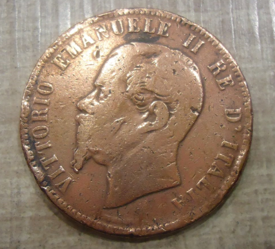 Used  1863 Italy  10 Centesimi