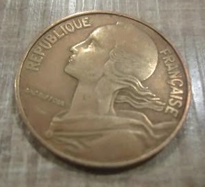 Used  1963 France  20 Francs Coin