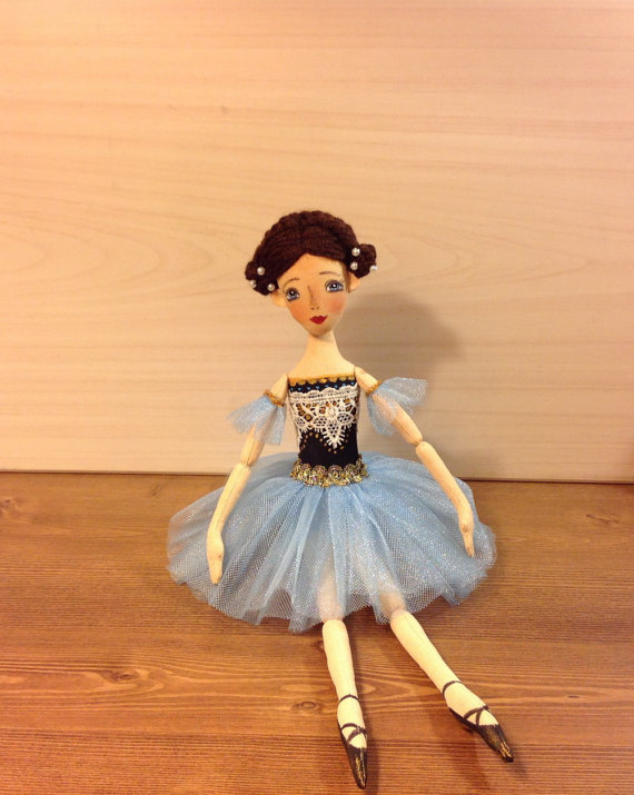 New   NatashaArtDolls Odile Handmade Cloth Ballerina Rag ...