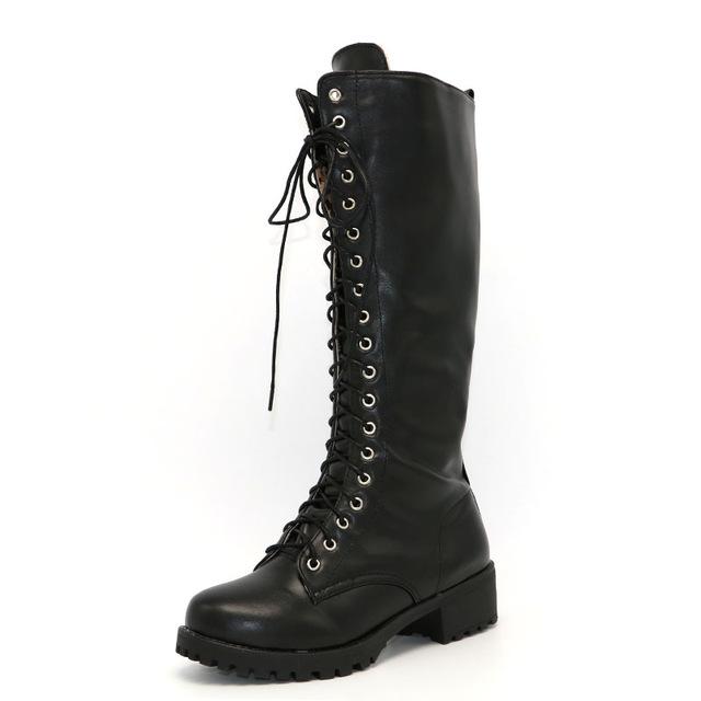 New Womens    Riding Moto Knee High Boots