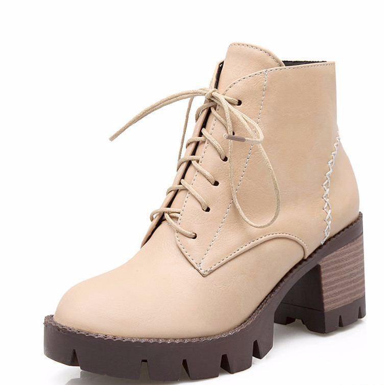 New Womens    Lace Up Ankle Boots
