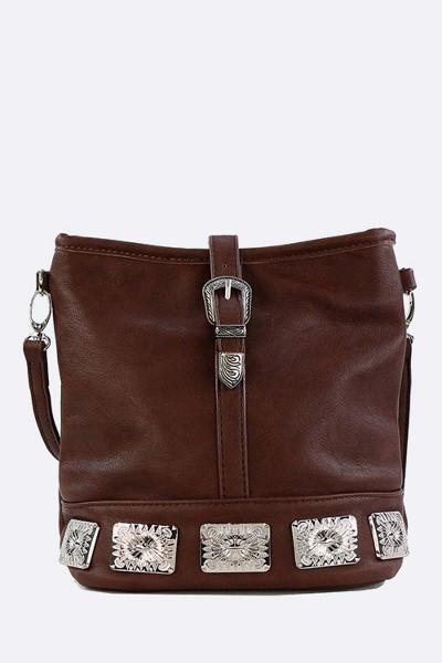 New     Brown Buckle Purse
