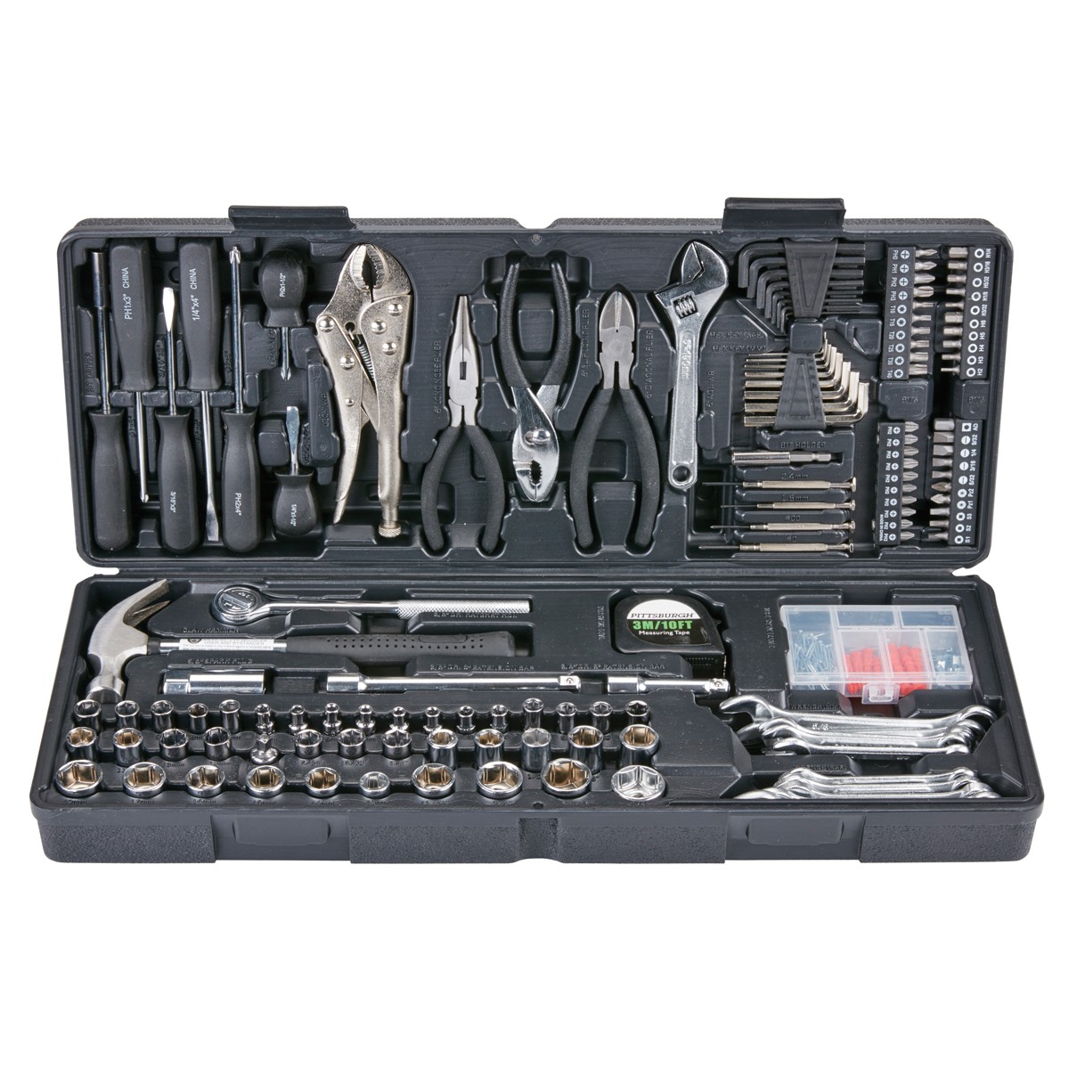 New   Pittsburgh  130 Piece Tool Set with Case