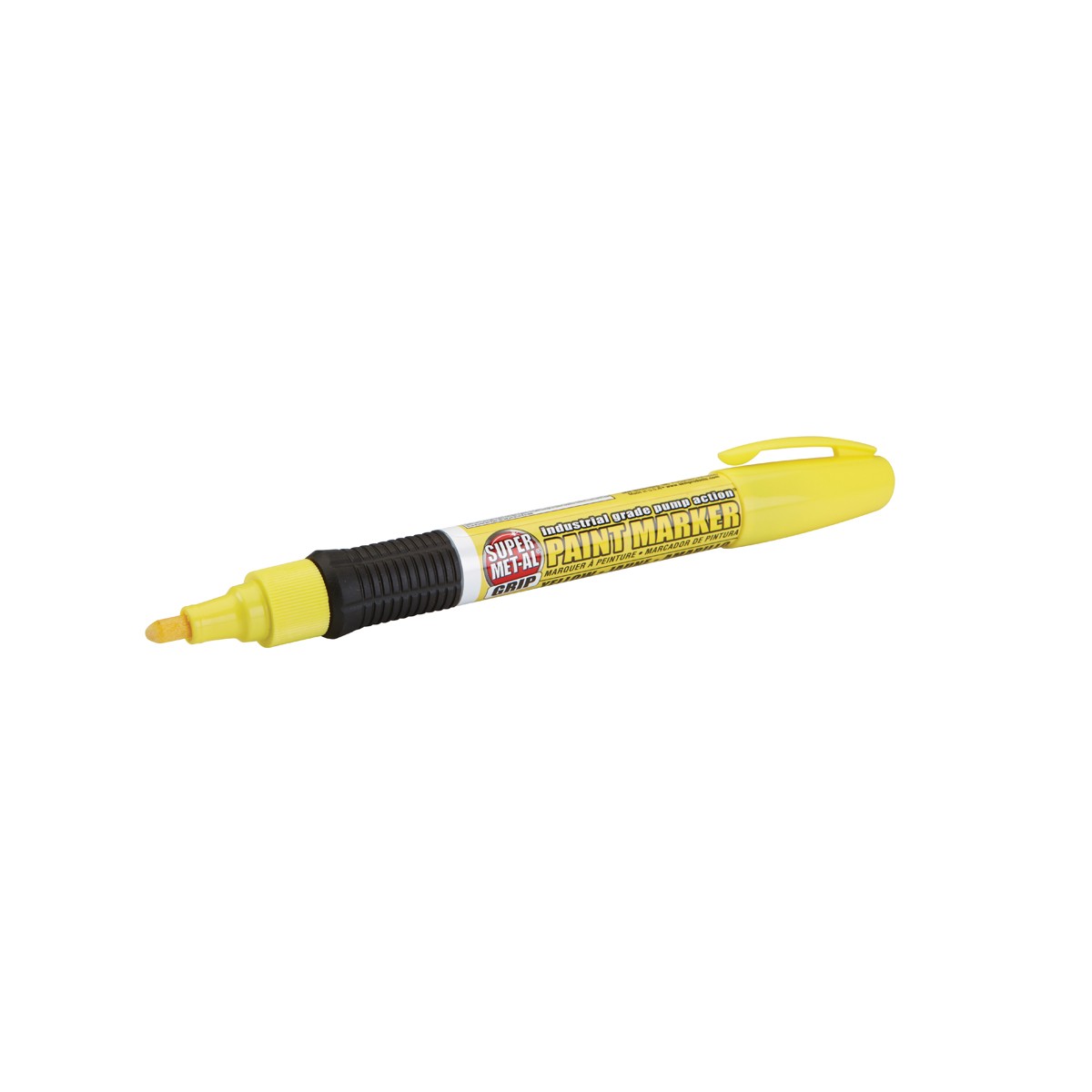 New   Super Met-Al  Industrial Yellow Fiber Tip Marker