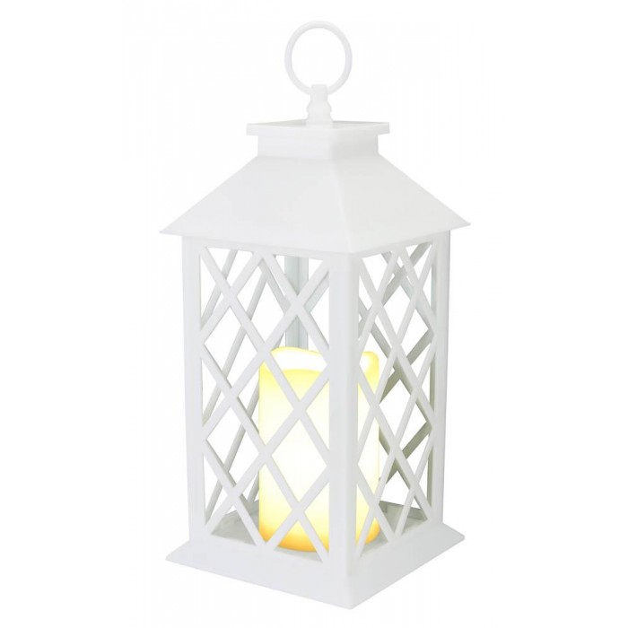 New   Fine Life 12010823 WHITE CRISS CROSS LED CANDLE LAN...
