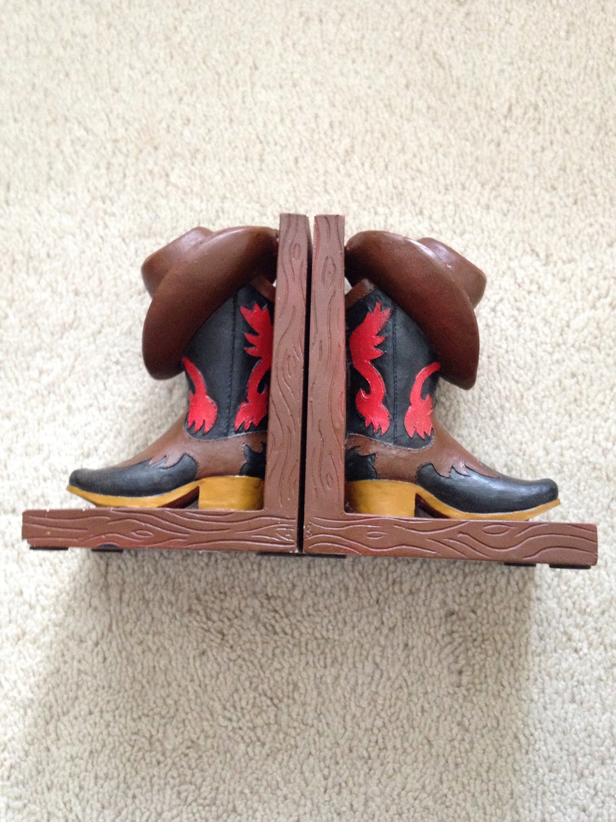 Used   Melannco  Lot of 2 Texan Cowboy Boot Bookends