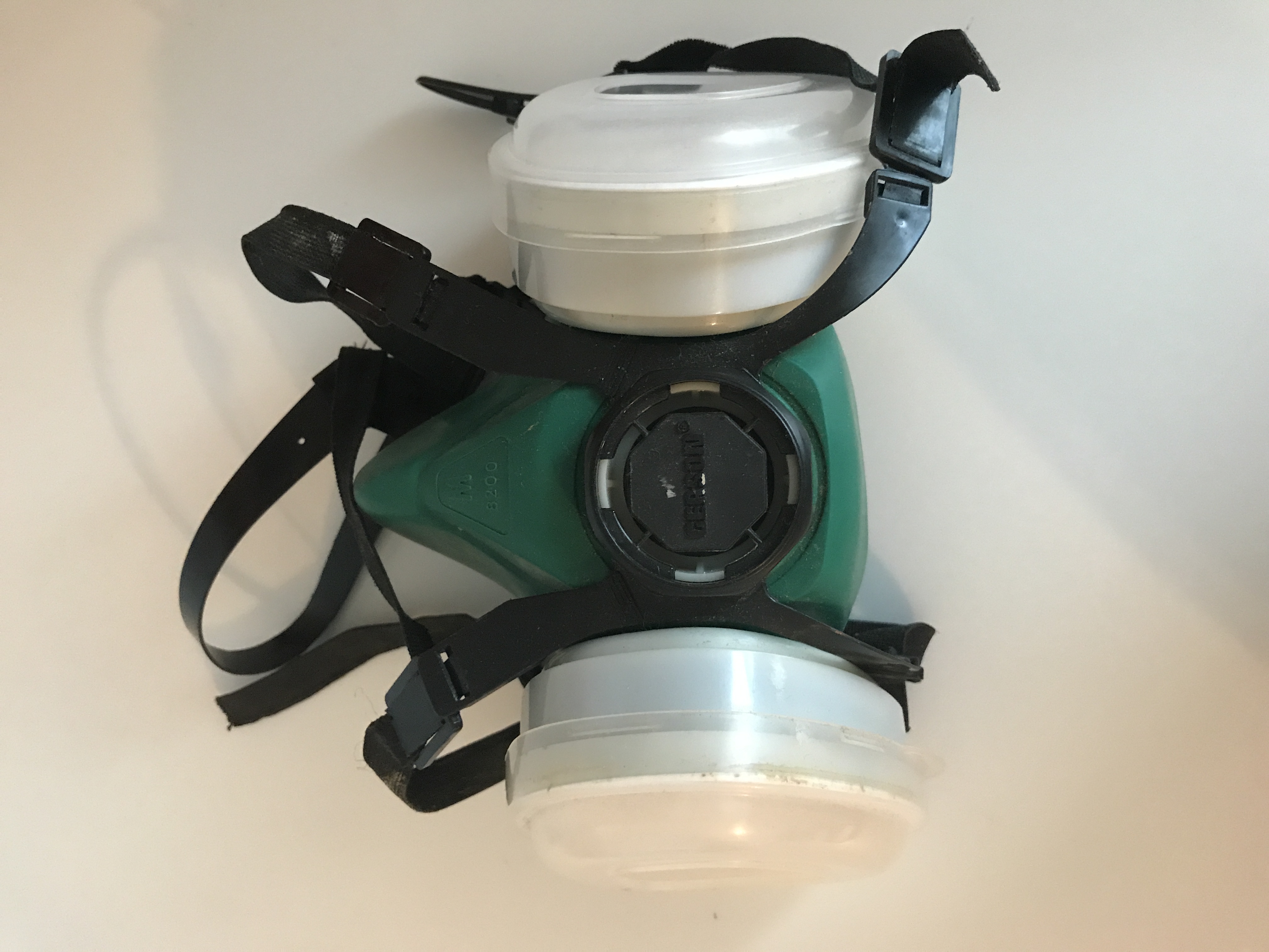 Used     Green Respirator